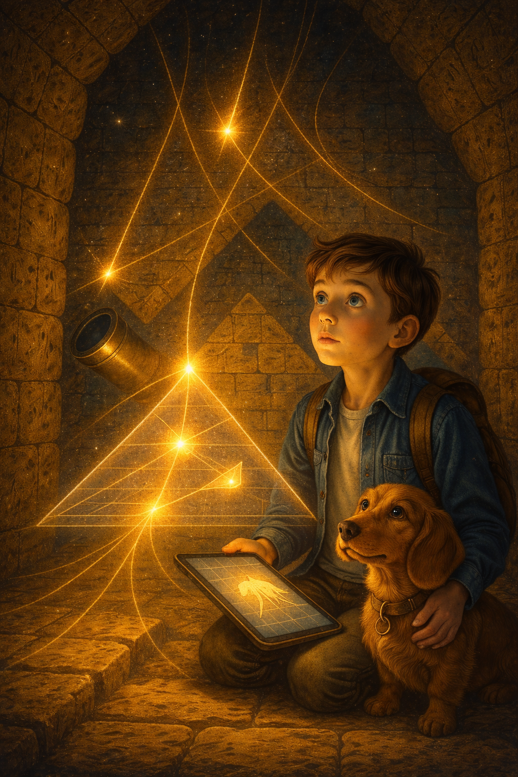 James and Oliver exploring cosmic patterns together